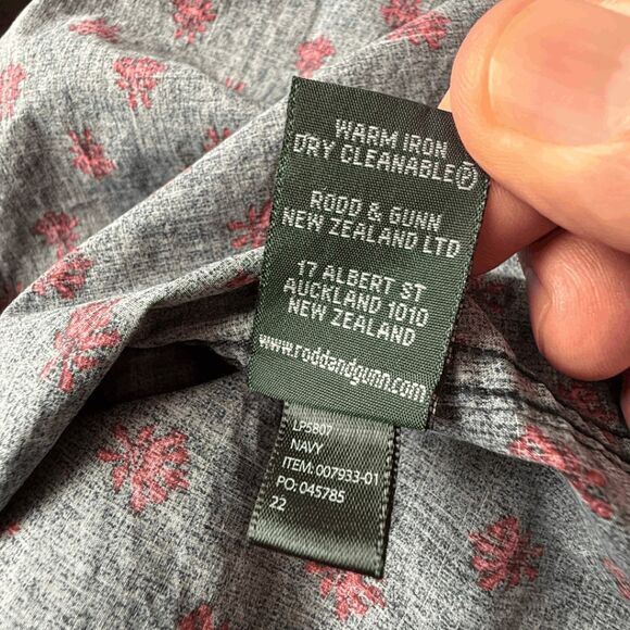 Rodd & Gunn Men's Frankleigh Park Long Sleeve Button Down Shirt Navy Size Large - Picture 5 of 8